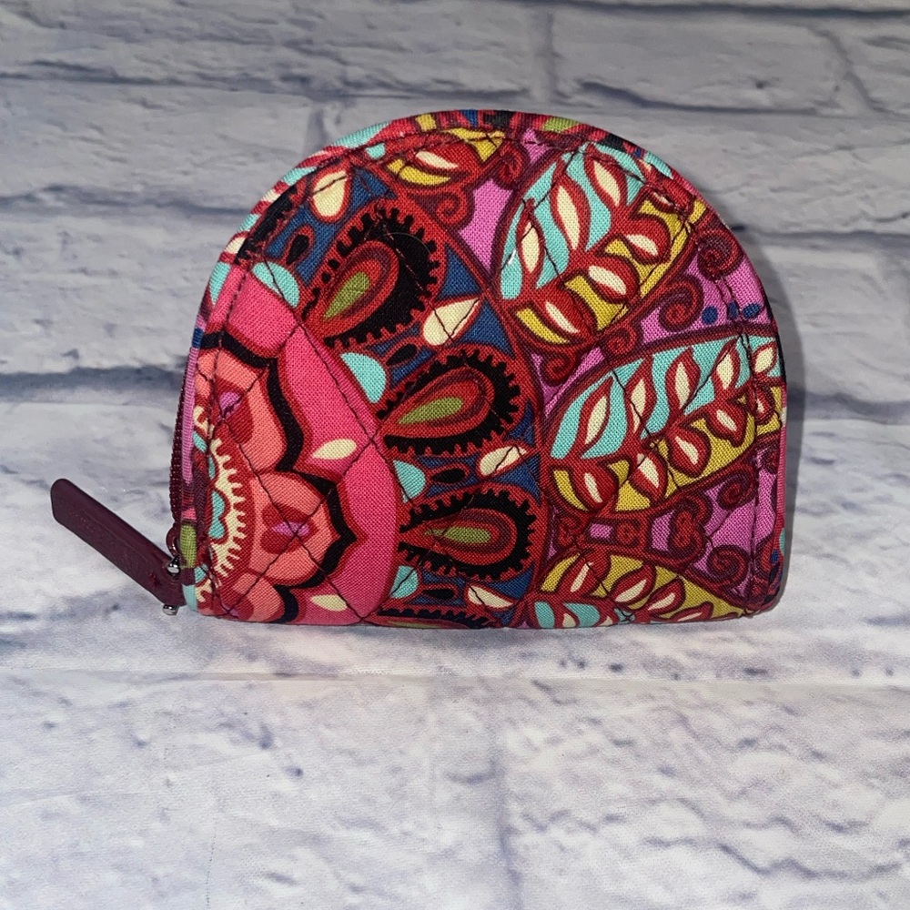 Vera Bradley Mini Dome Coin Purse in Resort Medallion Pattern